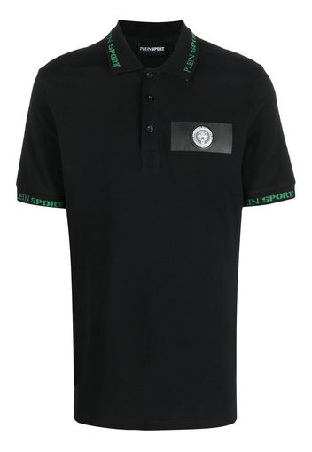 Plein Sport Poloshirt mit Logo-Patch - Schwarz