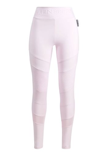 Plein Sport Leggings mit Logo-Bund - Violett