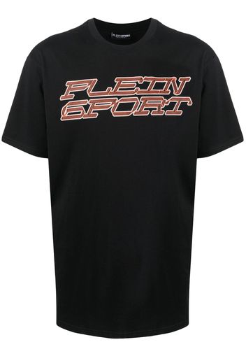 Plein Sport Tiger-print cotton T-shirt - Schwarz