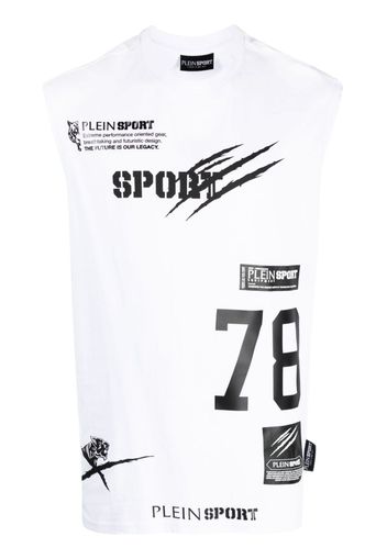 Plein Sport Trägershirt mit Logos - Weiß