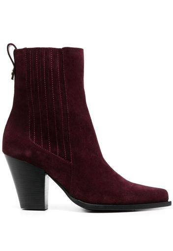 Pollini Texas Flair 80mm suede boots - Violett