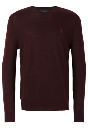 Polo Ralph Lauren Merino-Pullover mit Rundhalsausschnitt - Rot