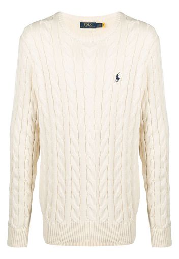 Polo Ralph Lauren Pullover mit Zopfmuster - Nude