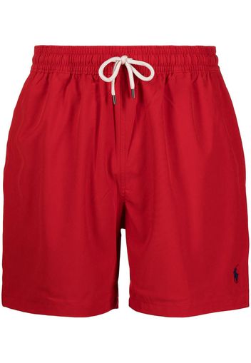 Polo Ralph Lauren Badeshorts mit Logo-Stickerei - Rot