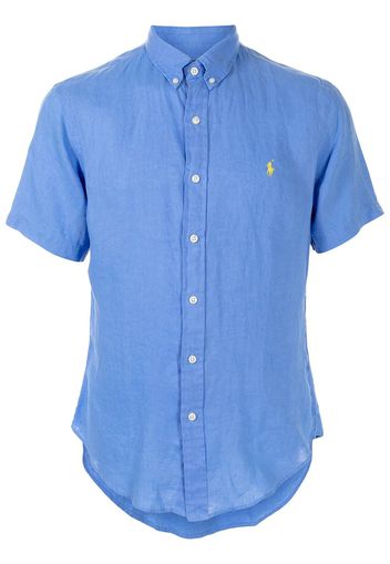 Polo Ralph Lauren Leinenhemd mit Logo - Blau