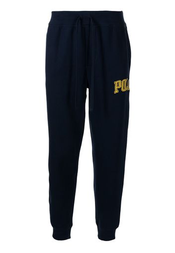 Polo Ralph Lauren logo-patch straight-leg track pants - Blau