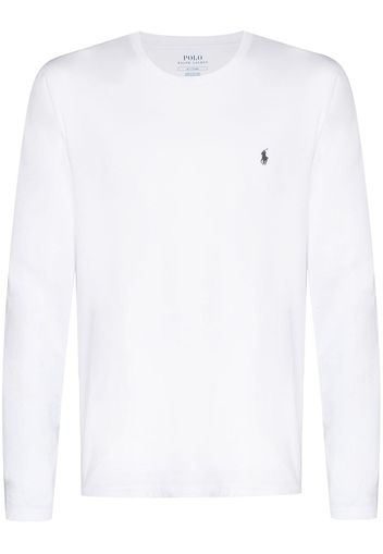 Polo Ralph Lauren Langarmshirt mit Logo-Stickerei - Weiß