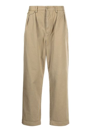 Polo Ralph Lauren pleat-detail cotton trousers - Braun