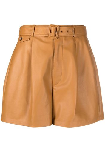 Polo Ralph Lauren flared leather shorts - Nude