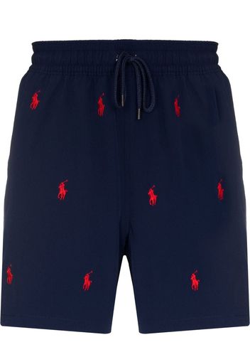 Polo Ralph Lauren logo embroidered drawstring shorts - Blau