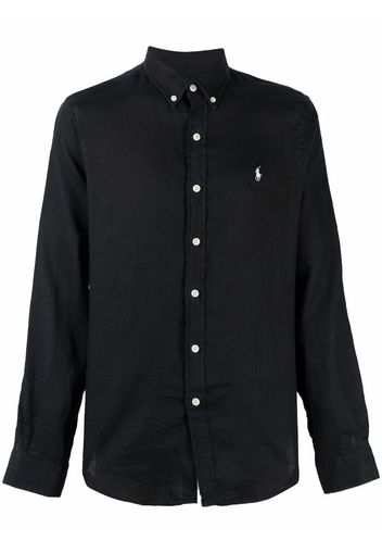 Polo Ralph Lauren logo button-down shirt - Schwarz