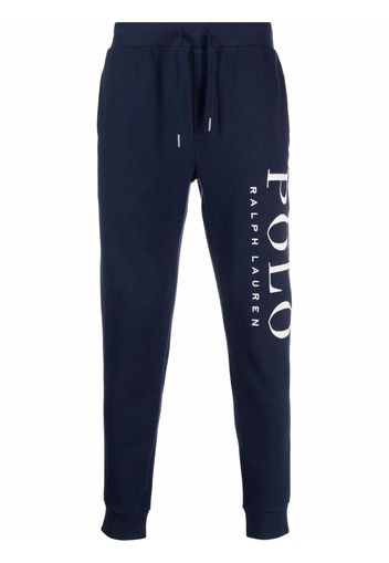 Polo Ralph Lauren logo print track pants - Blau
