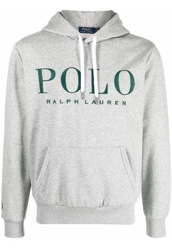 Polo Ralph Lauren logo-print cotton-blend hoodie - Grau