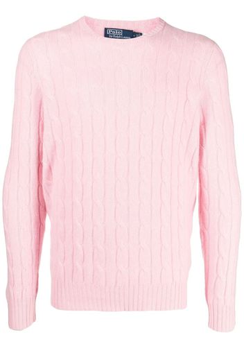 Polo Ralph Lauren long-sleeved cable-knit jumper - Rosa