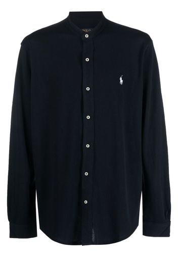 Polo Ralph Lauren logo-embroidered cotton shirt - Blau