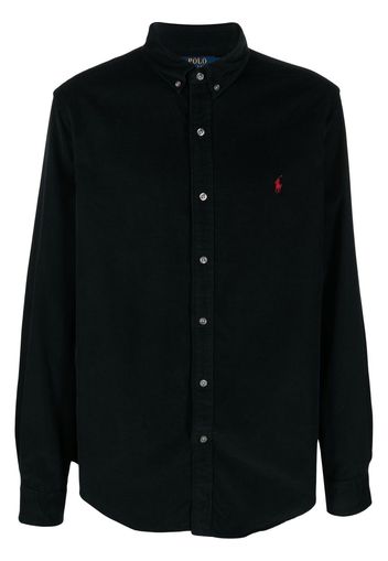 Polo Ralph Lauren logo-embroidered long-sleeve shirt - Schwarz