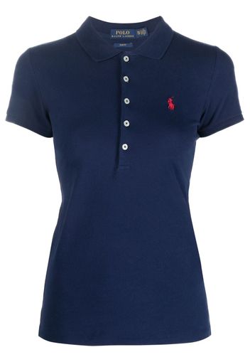 Polo Ralph Lauren Julie logo-embroidered polo shirt - Blau