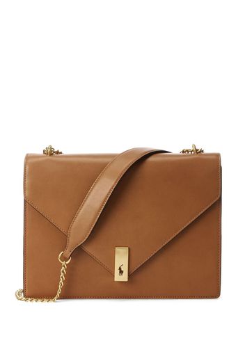 Polo Ralph Lauren logo-detail leather bag - Nude