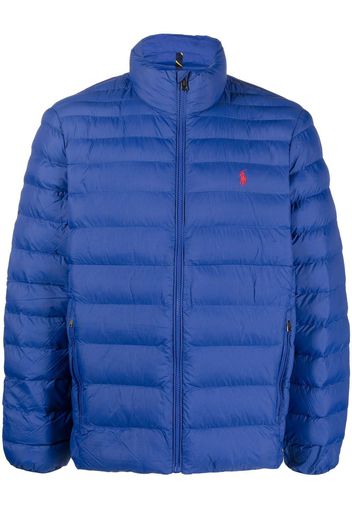 Polo Ralph Lauren embroidered-logo padded jacket - Blau