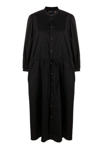 Polo Ralph Lauren drawstring long-sleeved shirt dress - Schwarz