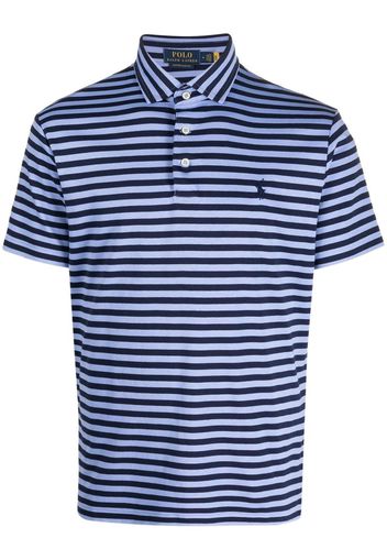 Polo Ralph Lauren stripe-print cotton polo shirt - Blau
