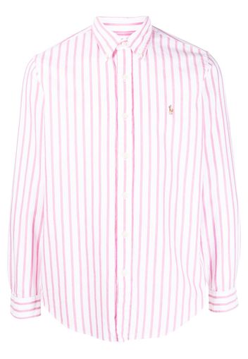 Polo Ralph Lauren logo-embroidered striped shirt - Rosa