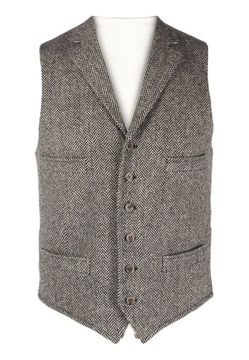 Polo Ralph Lauren herringbone V-neck waistcoat - Schwarz