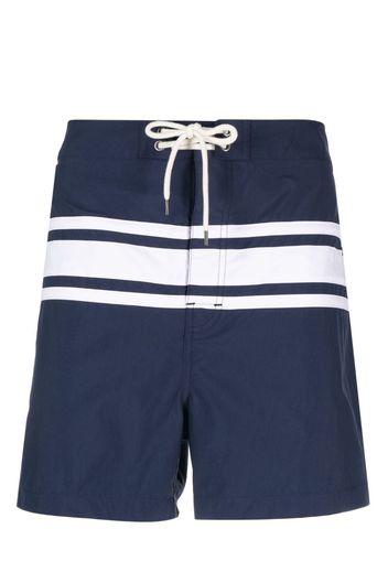 Polo Ralph Lauren striped drawstring-fastening swim shorts - Blau