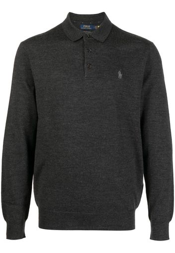 Polo Ralph Lauren Polo Pony fine-knit polo shirt - Grau