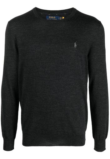 Polo Ralph Lauren embroidered-pony knit jumper - Grau