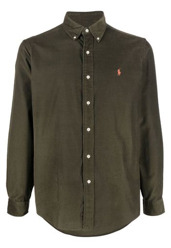 Polo Ralph Lauren corduroy embroidered-logo cotton shirt - Grün