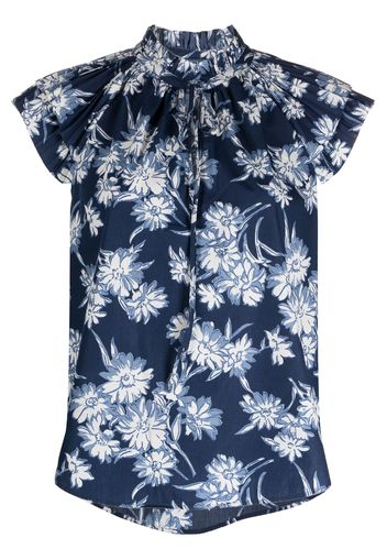 Polo Ralph Lauren floral-print blouse - Blau