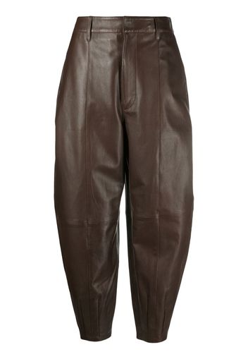 Polo Ralph Lauren tapered leather trousers - Braun