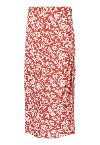 Polo Ralph Lauren floral print midi skirt - Rot