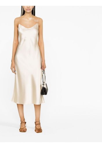 Polo Ralph Lauren V-neck silk midi dress - Nude