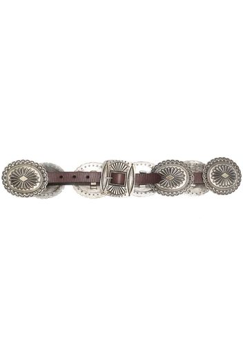 Polo Ralph Lauren Western-style engraved buckle belt - Braun