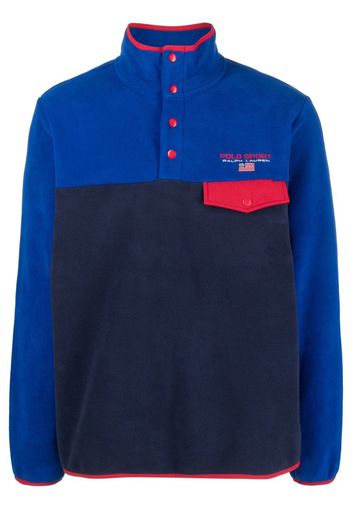 Polo Ralph Lauren Fleecepullover mit Logo-Stickerei - Blau