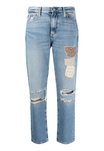 Polo Ralph Lauren patchwork mid-rise jeans - Blau