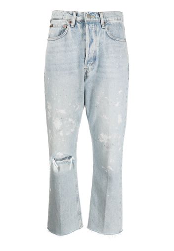 Polo Ralph Lauren distressed-effect cropped jeans - Blau