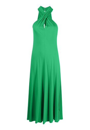 Polo Ralph Lauren halterneck flared midi dress - Grün