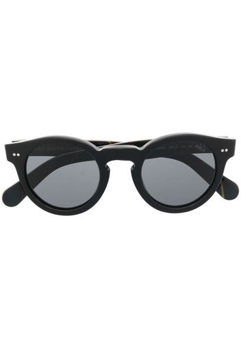 Polo Ralph Lauren tartan-check round-frame sunglasses - Schwarz