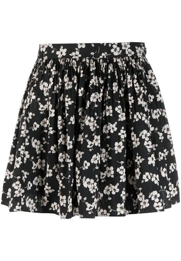 Polo Ralph Lauren floral-print A-line miniskirt - Schwarz