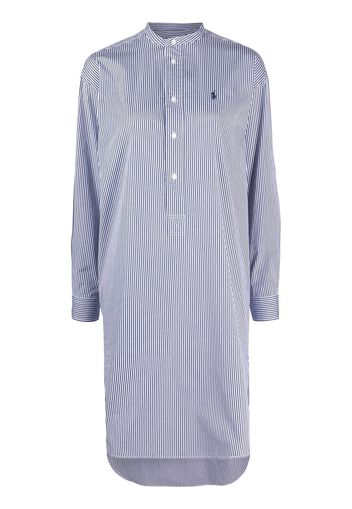 Polo Ralph Lauren striped collarless cotton shirtdress - Blau