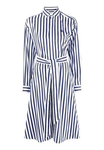 Polo Ralph Lauren long-sleeve striped shirt dress - Blau