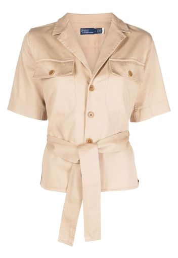 Polo Ralph Lauren tied-waist cotton shirt - Nude