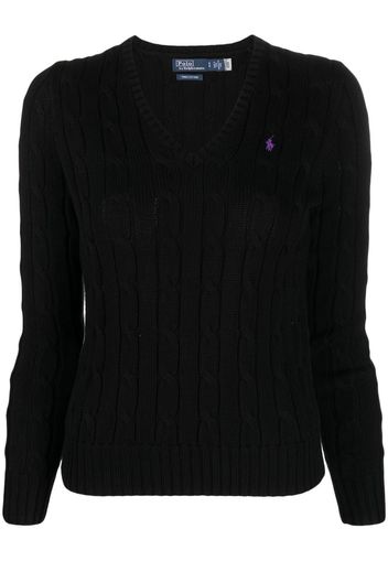 Polo Ralph Lauren Kimberly Polo Pony cable-knit jumper - Schwarz