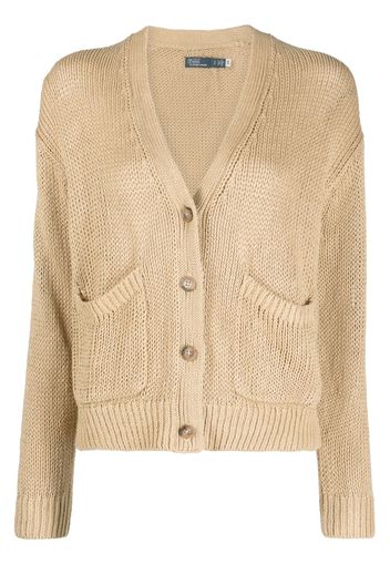 Polo Ralph Lauren long-sleeve V-neck cardigan - Nude