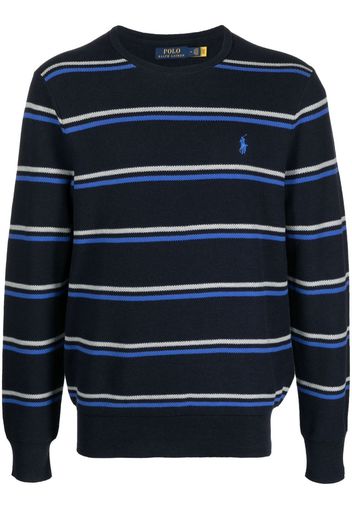 Polo Ralph Lauren stripe-pattern cotton pullover - Blau