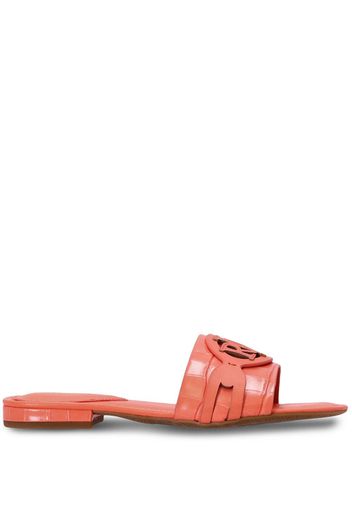 Polo Ralph Lauren logo-appliqué flat sandals - Orange