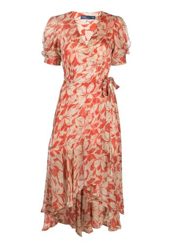 Polo Ralph Lauren Ditsy-Sunflower midi-dress - Orange